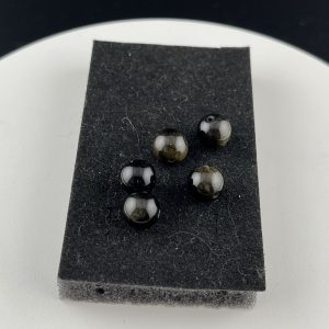 Perle d'Obsidienne dorée de 7-8mm