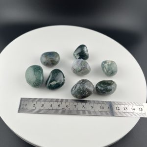 Pierre roulée d'Agate mousse entre 15g et 25g