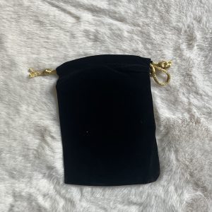 Pochette velour fleur de vie 10x11cm